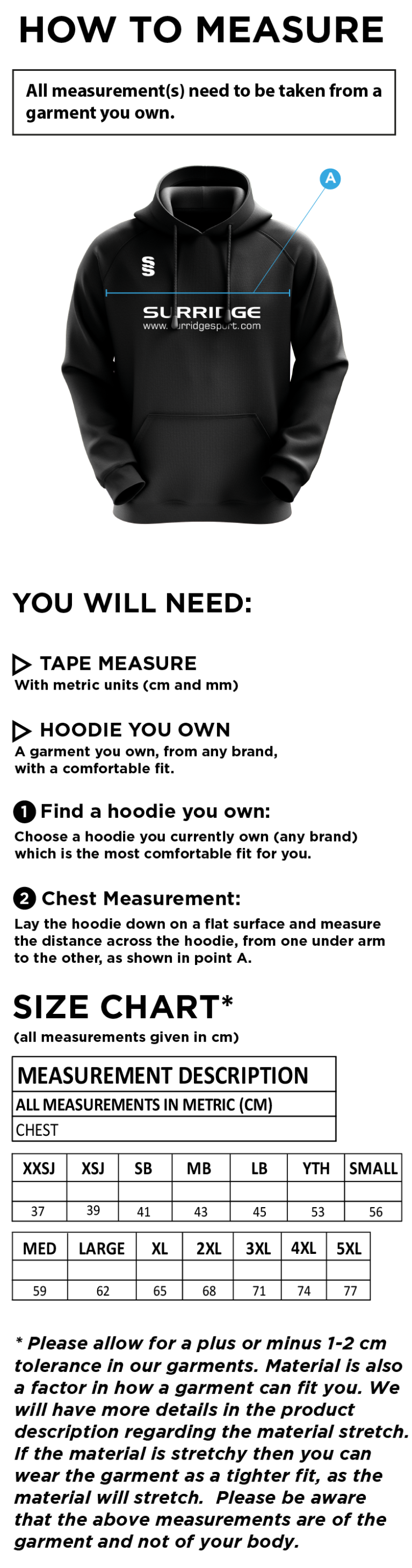 Youth's Fuse Hoody : Navy / White - Size Guide