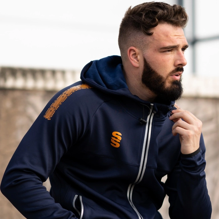Dual Full Zip Hoody : Navy