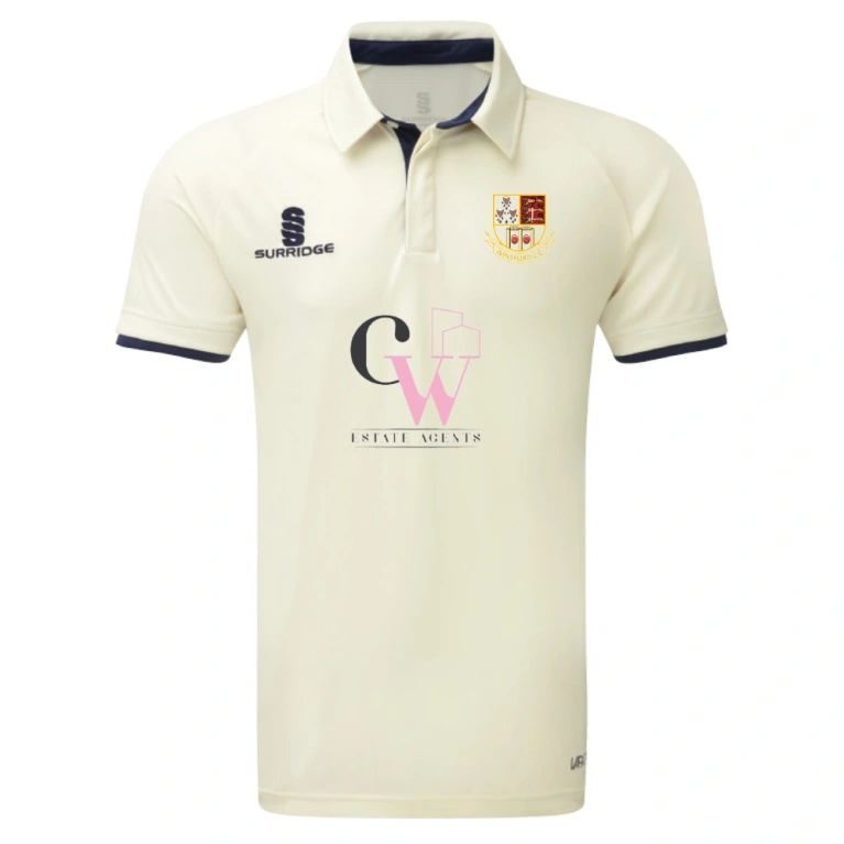 Ergo Cricket Shirt - Short Sleeve : Navy Trim